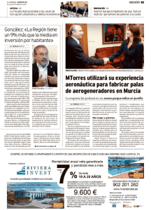 MTorres utilizará su experiencia aeronáutica para fabricar palas de