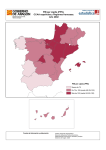 PIB per cápita (PPS). CCAA españolas y Regiones francesas. Año