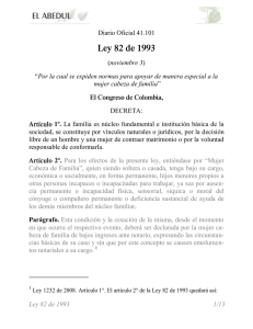 Ley 82 de 1993 1/13 - Observatorio de Igualdad de Género