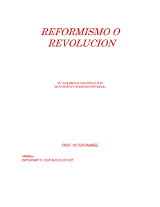 Reformismo o Revolución