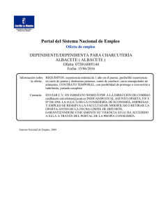 Portal del Sistema Nacional de Empleo Oferta de empleo
