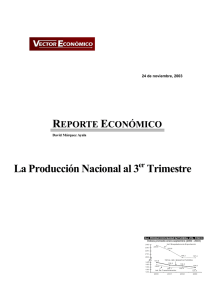 La Producci&oacute;n Nacional al 3 Trimestre