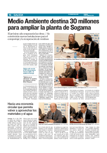 Medio Ambiente destina 30 millones para ampliar la planta de