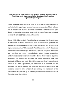 Intervención de José Darío Uribe, Gerente General del