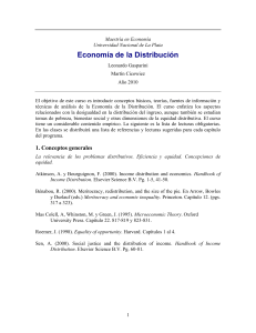 Econom&iacute;a de la Distribuci&oacute;n - Universidad Nacional de La Plata