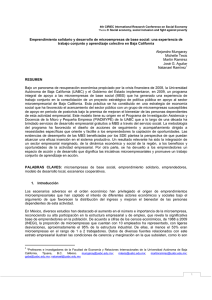 Emprendimiento solidario y desarrollo de microempresas de base