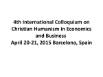 4th International Colloquium on Christian Humanism in Economics