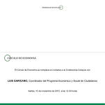 LUIS GARICANO, Coordinador del Programa Económico y Social