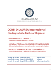 CORSI DI LAUREA Internazionali - Consolato Generale