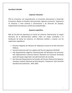 Ana María VALLINA Aspectos relevantes PhD en Economía, con