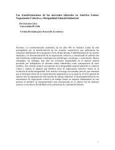 Las transformaciones de los mercados laborales en Argentina