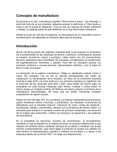 Concepto de manufactura Introducción