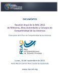 Documentos de las Reuniones de la RIAC 2015