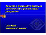 Towards a Competitive Business Environment: a private