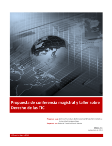 Propuesta de conferencia magistral y taller sobre Derecho de las TIC