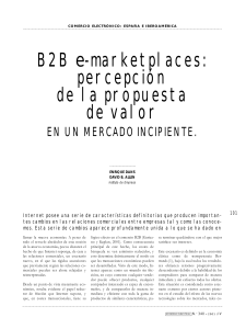 B2B e-MARKETPLACES: PERCEPCI&Oacute;N DE LA PROPUESTA DE