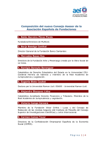 Composición del nuevo Consejo Asesor de la Asociación Española