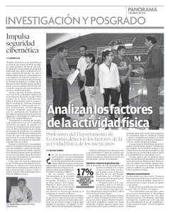 Analizan los factores de la actividad f&iacute;sica