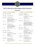 XIII Conferencias sobre Supervisión Financiera