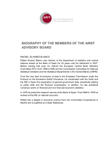CVs of the members of the AIReF Advisory Board