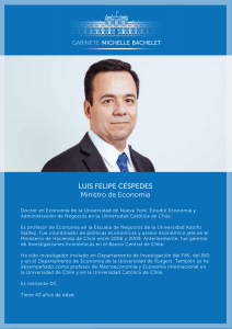LUIS FELIPE CÉSPEDES Ministro de Economía