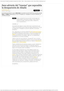 Sanz advierte del "trauma" que supondría la desaparición de Altadis