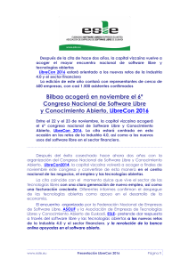 Bilbao acogerá en noviembre el 6º Congreso