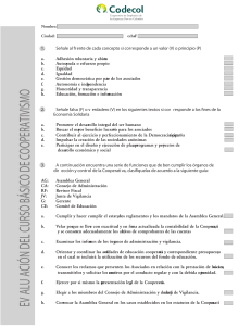 evaluación del curso básico de cooperativismo