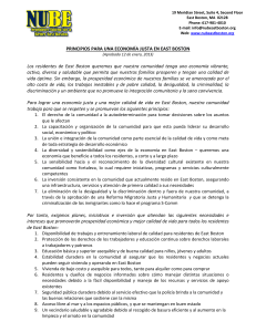 PRINCIPIOS PARA UNA ECONOMÍA JUSTA EN EAST BOSTON