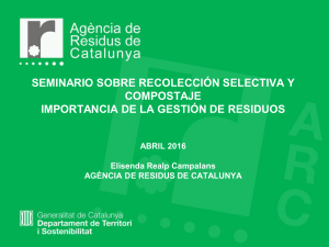 La gesti&oacute; dels residus a Catalunya - Ministerio de Medio Ambiente y