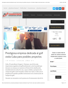 Prestigiosa empresa dedicada al golf visita Cuba