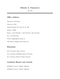 Rómulo A. Chumacero Office Address Education Academic Honors