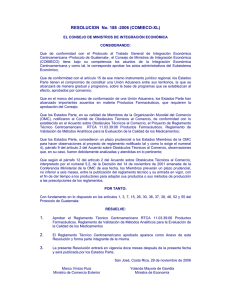 RESOLUCION No. 188 -2006 (COMIECO-XL) 1. 2. 3.