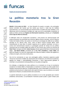 La política monetaria tras la Gran Recesión