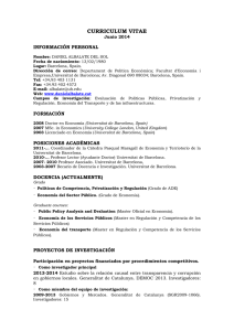 CURRICULUM VITAE - Fundación de Estudios de Economía Aplicada