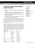 Cambios en el Gabinete del Presidente Enrique Peña Nieto