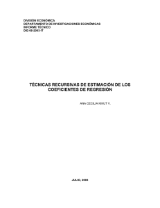 técnicas recursivas de estimación de los coeficientes de regresión