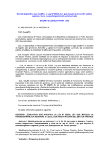 Decreto Legislativo N° 1238