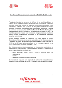 I conferencia Interparlamentaria socialista de Madrid y Castilla y