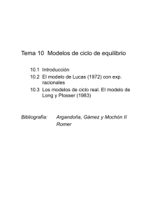 Tema 10 Modelos de ciclo de equilibrio