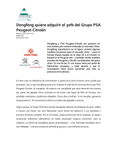 11. Dongfeng quiere adquirir el 30% del Grupo PSA Peugeot