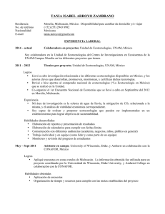 tania isabel arroyo zambrano - Unidad de Ecotecnolog&iacute;as, UNAM