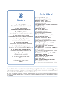 Página legal. - Revista Fuente - Universidad Autónoma de Nayarit