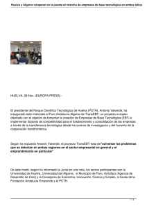 Huelva y Algarve cooperan en la puesta en marcha de empresas de