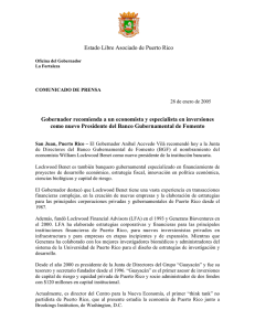 Gobernador recomienda a un economista y especialista en