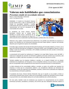 Valoran m&aacute;s habilidades que conocimientos