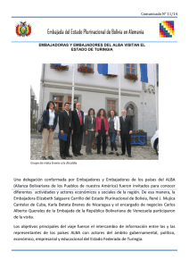 Una delegaci&oacute;n conformada por Embajadores y Embajadoras de