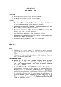 Andreu Sans&oacute; Curriculum Vitae Education Teaching Publications