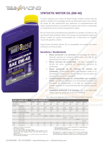 El aceite sintético para motor de Royal Purple combina aceites base