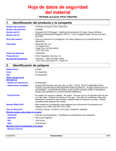 Hoja de datos de seguridad del material